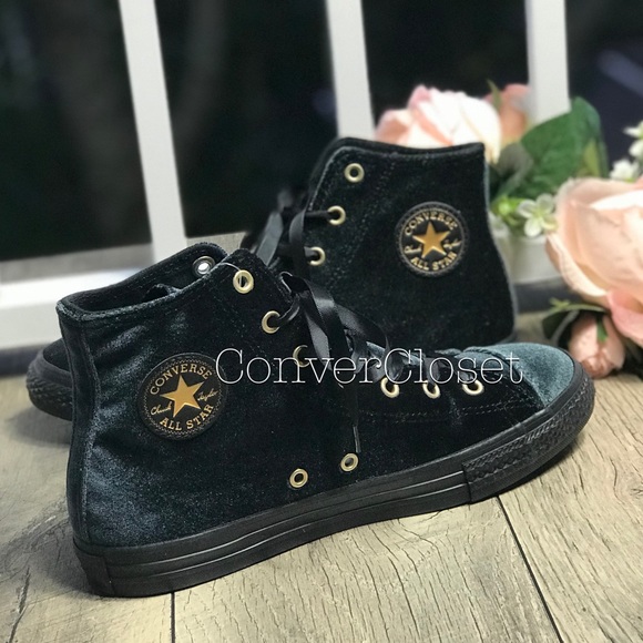 NWT Converse Ctas HI Velvet Black WMNS. AUTHENTIC - Picture 2 of 7